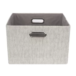 Lambs & Ivy Gray Foldable/Collapsible Storage Bin/Basket Organizer With Handles