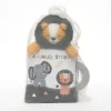 Lambs & Ivy Jungle Story Developmental Soft Book & Lion Plush Toy Gift Set