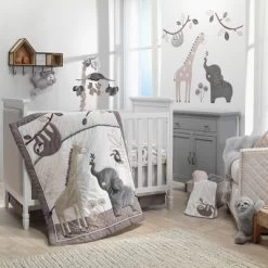 Lambs & Ivy Baby Jungle Animals Gray/Tan Musical Crib Mobile Soother Toy -Lambs & Ivy GUEST b053e367 c1ab 418a 99af d63cf959b765 2