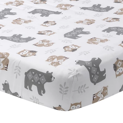 Lambs & Ivy Woodland Forest Animal Nursery 5-Piece Baby Crib Bedding Set - Gray 4 Lambs & Ivy Woodland Forest Animal Nursery 5-Piece Baby Crib Bedding Set - Gray - Image 4