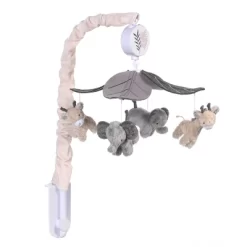 Lambs & Ivy Baby Jungle Animals Gray/Tan Musical Crib Mobile Soother Toy -Lambs & Ivy GUEST b33700ac d414 421c 99a2 ee5afcedb0ec