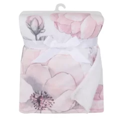 Lambs & Ivy Botanical Baby Watercolor Floral Pink Fleece Baby Blanket -Lambs & Ivy GUEST b8a65cb2 ce0b 4e8a a934 6ac2624031f5