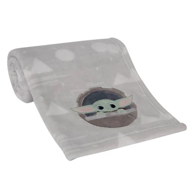 Lambs & Ivy Star Wars The Child/Baby Yoda Appliqued Fleece Baby Blanket 2 Lambs & Ivy Star Wars The Child/Baby Yoda Appliqued Fleece Baby Blanket - Image 2