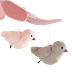 Lambs & Ivy Petals Pink/Gray Birds Musical Baby Crib Mobile Soother Toy -Lambs & Ivy GUEST babd3e47 e2c9 4408 8bc3 1871b12a0f09