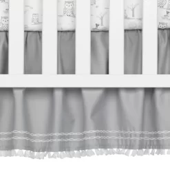 Lambs & Ivy Luna White/Gray Celestial Owl 4-Piece Nursery Baby Crib Bedding Set -Lambs & Ivy GUEST bef3592a e71d 4894 b336 8cadffc83b0b