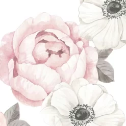 Lambs & Ivy Floral Garden Pink/White Watercolor Cotton Baby Fitted Crib Sheet -Lambs & Ivy GUEST bf935ad6 e021 4421 a432 c6ada21b1538