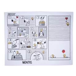 Lambs & Ivy Snoopy Milestone Photo Opportunity Black/White Fleece Baby Blanket