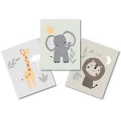 Lambs & Ivy Jungle Story 3-Piece Safari Animals Unframed Nursery Wall Art Decor -Lambs & Ivy GUEST cd59b1a5 bbff 4bf0 a642 00c88ab02bd5