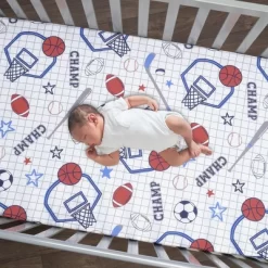 Lambs & Ivy Baby Sports 3-Piece Football/Basketball Baby Crib Bedding Set -Lambs & Ivy GUEST d3f6be3d 33c7 42b2 ba0d cf5282520159