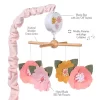 Lambs & Ivy Little Garden Felt Flowers Musical Baby Crib Mobile Soother Toy