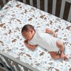 Lambs & Ivy Big Sky Blue/Brown Woodland Animals 4-Piece Baby Crib Bedding Set -Lambs & Ivy GUEST daf4b771 a037 4833 9105 7dd6bf82e725