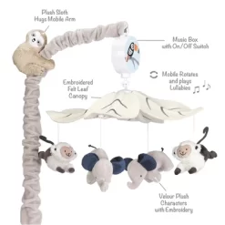 Lambs & Ivy Jungle Party Gray Animals Musical Baby Crib Mobile Soother Toy -Lambs & Ivy GUEST dfc87433 2f91 41be a695 ec3bbcfb4519