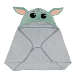 Lambs & Ivy Star Wars The Child/Baby Yoda/Grogu Gray Hooded Baby Bath Towel -Lambs & Ivy GUEST e14eb5ff 784b 4d47 921b f204a539c9c8