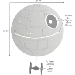 Lambs & Ivy Star Wars Signature LED Light-Up Death Star Wall Decor/Art -Lambs & Ivy GUEST e18e46eb 93a3 4398 a83f ad3ee1738d43