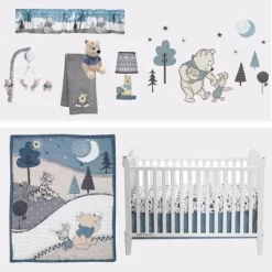 Lambs & Ivy Disney Baby Nursery Crib Bedding Set - Forever Pooh 3pc