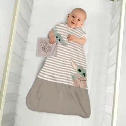 Lambs & Ivy Star Wars Mandalorian Baby Yoda Wearable Blanket/Lovey Gift Set 2pc