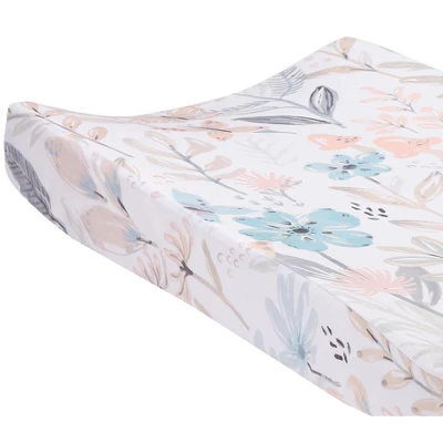 Lambs & Ivy Baby Blooms Watercolor Floral/Butterfly Soft Changing Pad Cover 1 Lambs & Ivy Baby Blooms Watercolor Floral/Butterfly Soft Changing Pad Cover