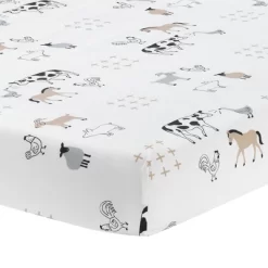 Lambs & Ivy Baby Farm Animals 5-Piece White/Taupe Baby Crib Bedding Set -Lambs & Ivy GUEST e6ab661d fffc 48b7 8e9a f394420f6334
