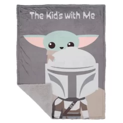 Lambs & Ivy Star Wars The Kids With Me Grogu/The Child/Baby Yoda Baby Blanket