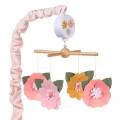 Lambs & Ivy Little Garden Felt Flowers Musical Baby Crib Mobile Soother Toy -Lambs & Ivy GUEST e81c1ef1 e531 4529 ad3e 9fcb89c2471f