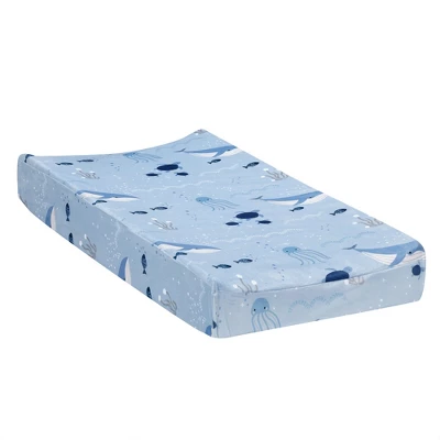 Lambs & Ivy Bubbles And Squirt Underwater Whale/Fish Soft Changing Pad Cover 5 Lambs & Ivy Bubbles And Squirt Underwater Whale/Fish Soft Changing Pad Cover - Image 5