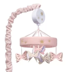 Lambs & Ivy Butterfly Dreams Pink/Purple Musical Baby Crib Mobile Soother Toy -Lambs & Ivy GUEST e988a9ec 0ca8 49c2 9d35 1064dc988443