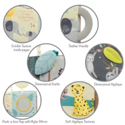 Lambs & Ivy Jungle Friends Developmental Soft Book & Elephant Plush Toy Gift Set -Lambs & Ivy GUEST ef266b59 8ae9 4a0a a20b 2d76fe29d80f