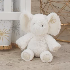 Lambs & Ivy Signature Jamboree Plush Elephant - Marshmallow - Gray, Gold, White -Lambs & Ivy GUEST fa810c83 be05 4215 95a5 66a390feb793