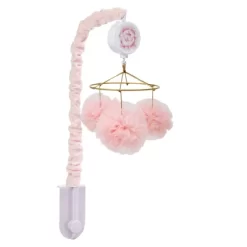 Lambs & Ivy Secret Garden Pink Pom Pom Musical Baby Crib Mobile Soother Toy -Lambs & Ivy GUEST fafd908e 33e6 4900 ad8b a8c83e7bdf2c