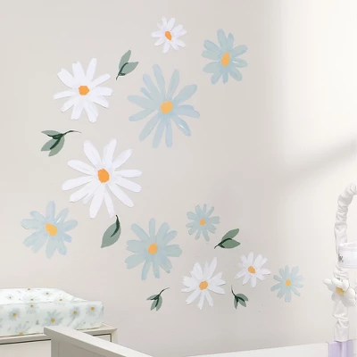 Lambs & Ivy Sweet Daisy Blue/White Flowers Wall Decals/Stickers 3 Lambs & Ivy Sweet Daisy Blue/White Flowers Wall Decals/Stickers - Image 3